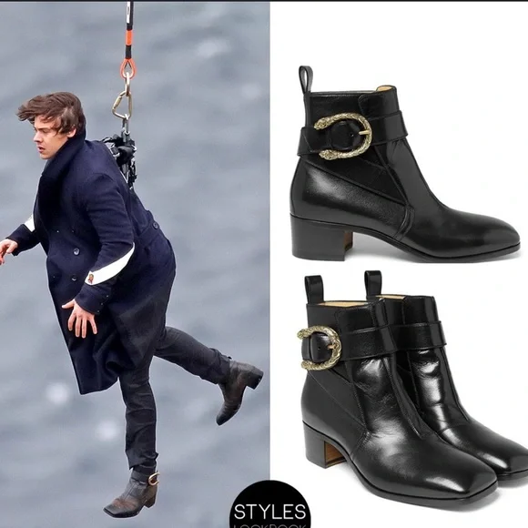 Gucci Dionysus Jodhpur Ankle lift boots lion buckle slip on - Picture 2 of 15